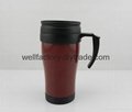 Plastic Material and Eco-Friendly Feature Plastic Travel Mug With Handle And Lid 2