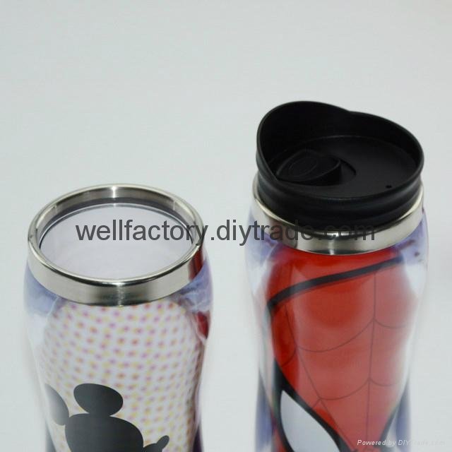 Plastic Type and Plastic Material coffee thermos travel mug 3