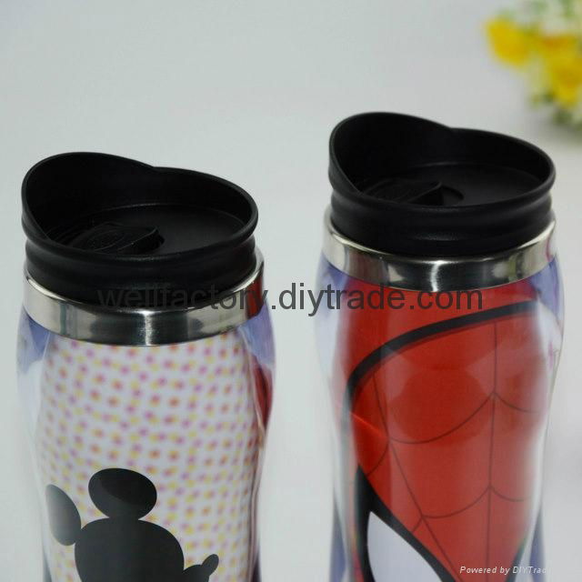 Plastic Type and Plastic Material coffee thermos travel mug 2