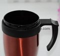 Wholesale 16 oz staineless steel Auto mug for coffee in car with handle 3