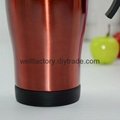 Wholesale 16 oz staineless steel Auto mug for coffee in car with handle 4
