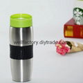 14 OZ double wall stainless steel vacuum flask with silicone 2