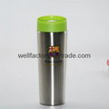 Double wall 14 oz stainless steel promotional travel mugs