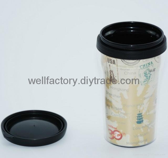 8 oz Mini removable photo insert plastic coffee mug 2