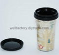 8 oz Mini removable photo insert plastic coffee mug 2