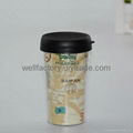 8 oz Mini removable photo insert plastic coffee mug 1