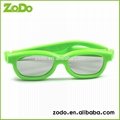 Passive plastic frame Real D Anaglyph polarized 3D glasses 3