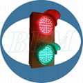 100mm red green caution traffic light 1