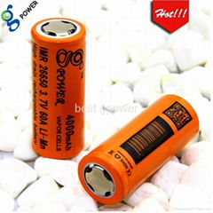 High drain 60A rechargeable IMR 26650 green 4200mAh li ion big mod battery for e