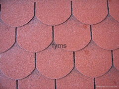 Round asphalt shingles roofing tiles