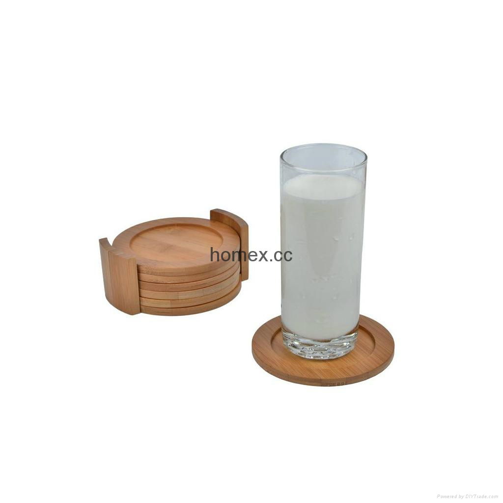 Bamboo Cup Coaster From Homex_FSC/BSCI 2
