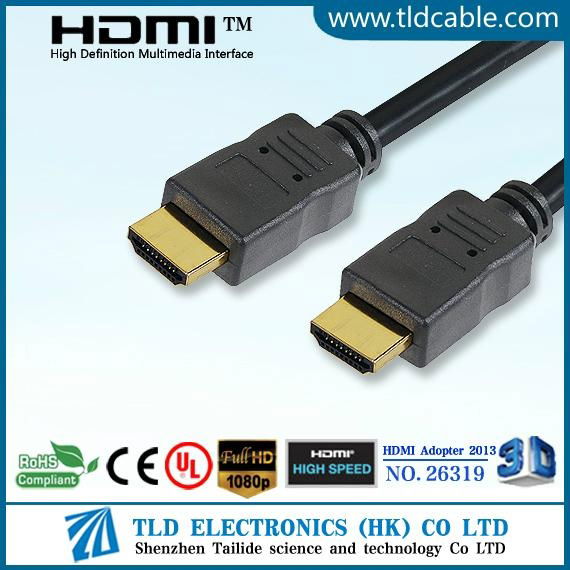 Gold HDMI 1.4V 3D Ethernet Audio Video Full HD TV 1080P Cable 3