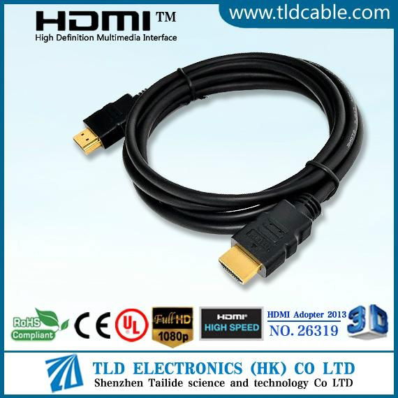 Gold Plated HDMI 1.4V 3D Video Cable For Set-top Box