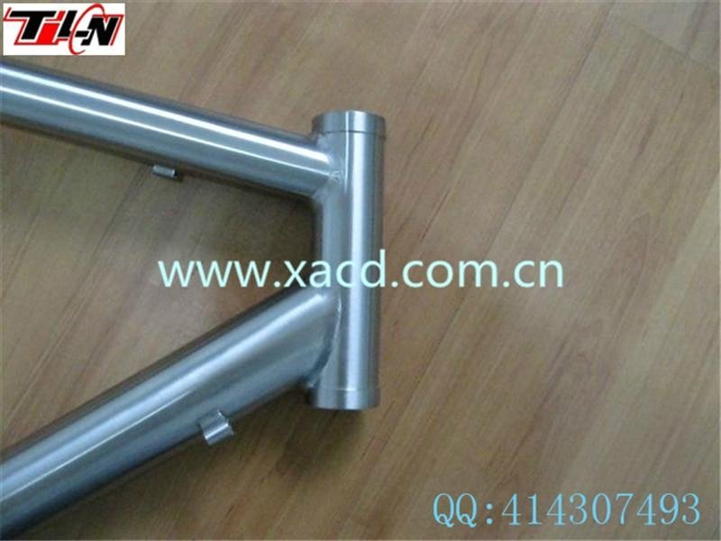 titanium road bicycle frame with hand brushing and sand blasting(factory custom) 3
