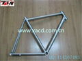 titanium road bicycle frame with hand brushing and sand blasting(factory custom)