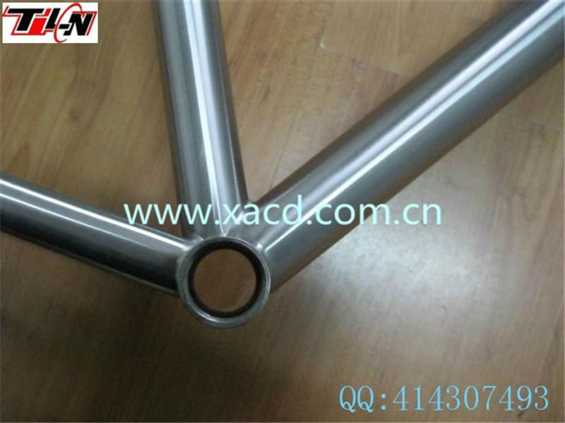 titanium road bicycle frame with hand brushing and sand blasting(factory custom) 4