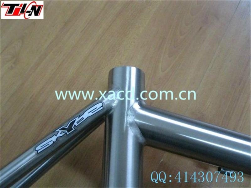 titanium road bicycle frame with hand brushing and sand blasting(factory custom) 5