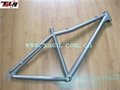 titanium bike frame with bending toptube
