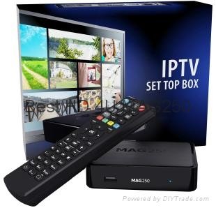 Hot Sale Full HD DVB S2 IPTV Box MAG250 2