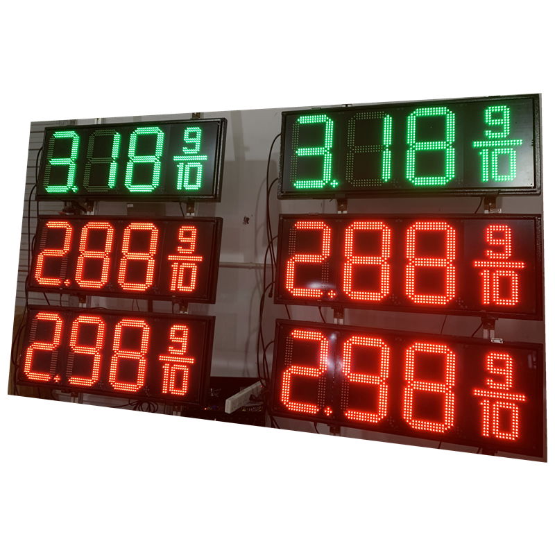 Electronic LED Programmable Gas Price Changing Sign 4