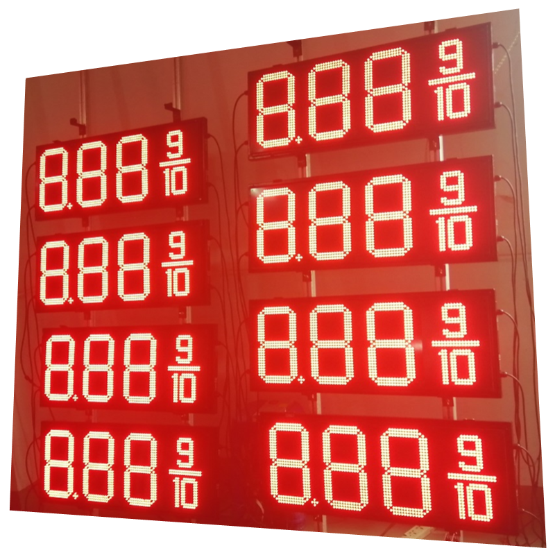 Petrol station led gas price sign 8888 digital signage totem display 2