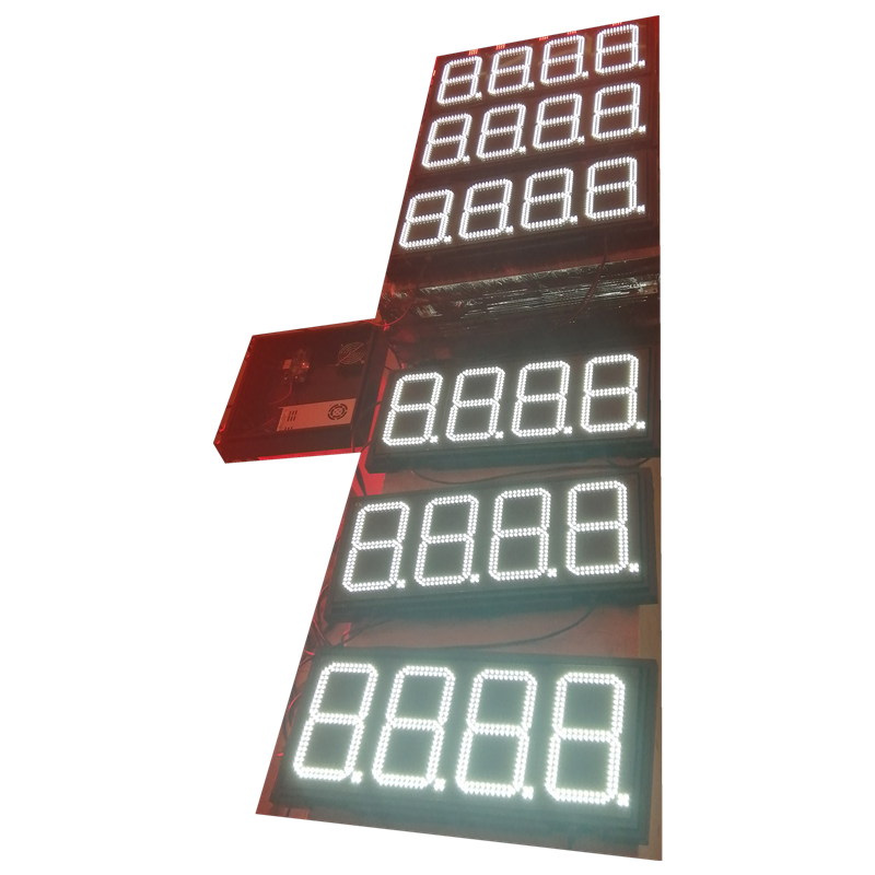 Outdoor 12inch 8888 Red White gas station 7segment controller digital numbersign 3