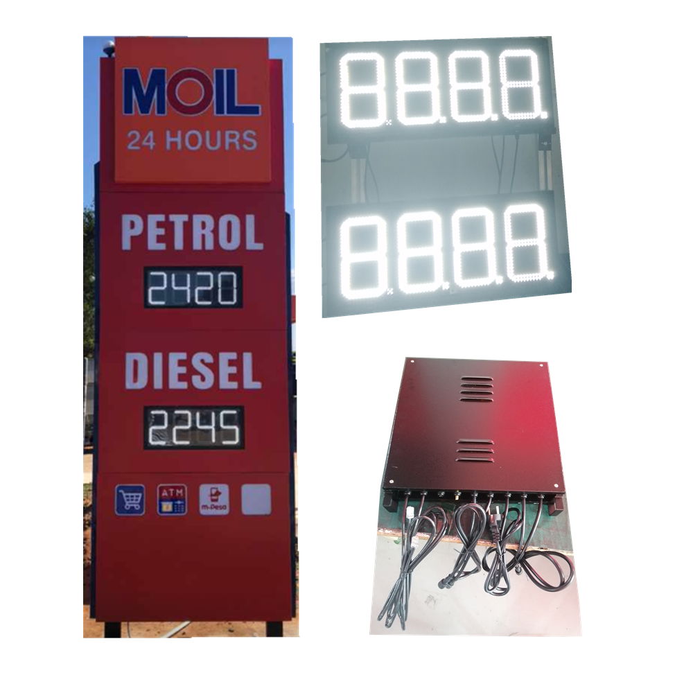 rf Remote Control Outdoor Led Digital Number Sign Led Gas Station Price Sign 5