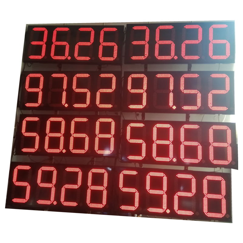 High quality gas price double led display digital price board for gas station  3