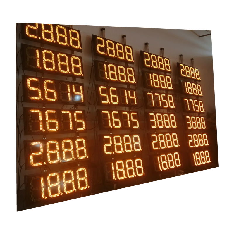 8.88 9/10 Green/Red Led Gas Station Price Signs For Petrol Station double side 3