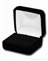 2 1/8"W x 1 7/8" Black Velvet Ring Box-Various Colors