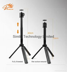 extendable universial compact mini aluminum tripod 