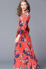 Wholesale New Fashion Floral printed Long Dress
