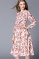 Guangzhou New Fashion deep V neck Floral printed Long Dress