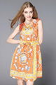 New Fashion Sleeveless Printing Short Dress 2