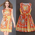New Fashion Sleeveless Printing Short Dress 4