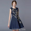 Fashion Hole Denim Short Dress with Belt 3