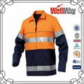 wholesale orange navy two tone reflective tape work shirts 1