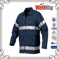 Navy safety reflective tape men work shirts 1