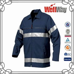 Navy safety reflective tape men work shirts