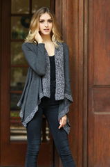 2015 long-sleeve gray lightweight cardigan