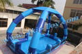 Commercial blue inflatable water pool