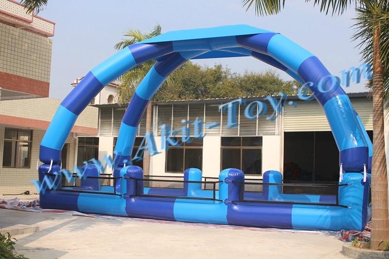 Commercial blue inflatable water pool for sport party 3