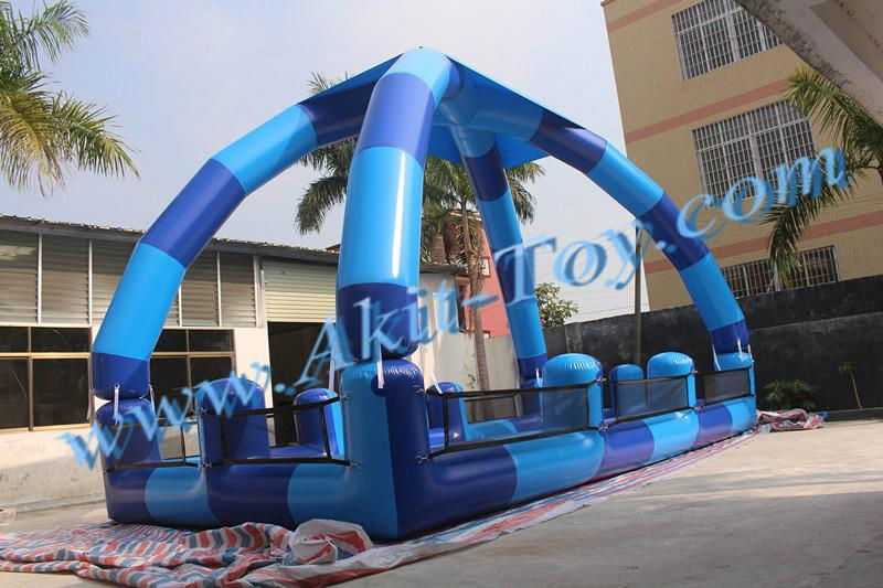 Commercial blue inflatable water pool for sport party 2