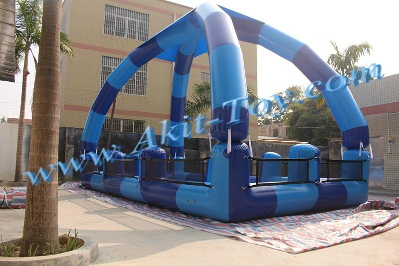 Commercial blue inflatable water pool for sport party 4