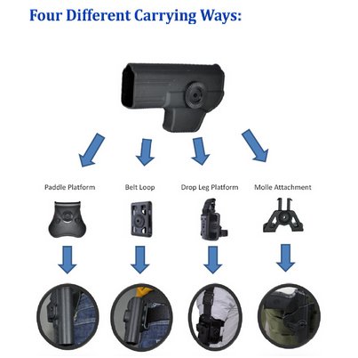 High quality tactical military gun bag for Glock 19/23/32 pistol  3