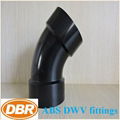 abs fittings DBR#2886 45deg elbow 2inch 2