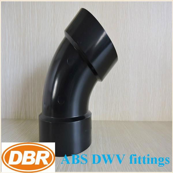 abs fittings DBR#2886 45deg elbow 2inch 3