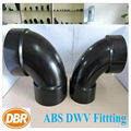 abs dwv fittings DBR#2877 90deg elbow 2inch