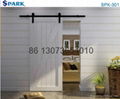 Black Coated Steel Sliding Barn Door Hardware