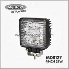 4 Inch 27W Square LED Work Light